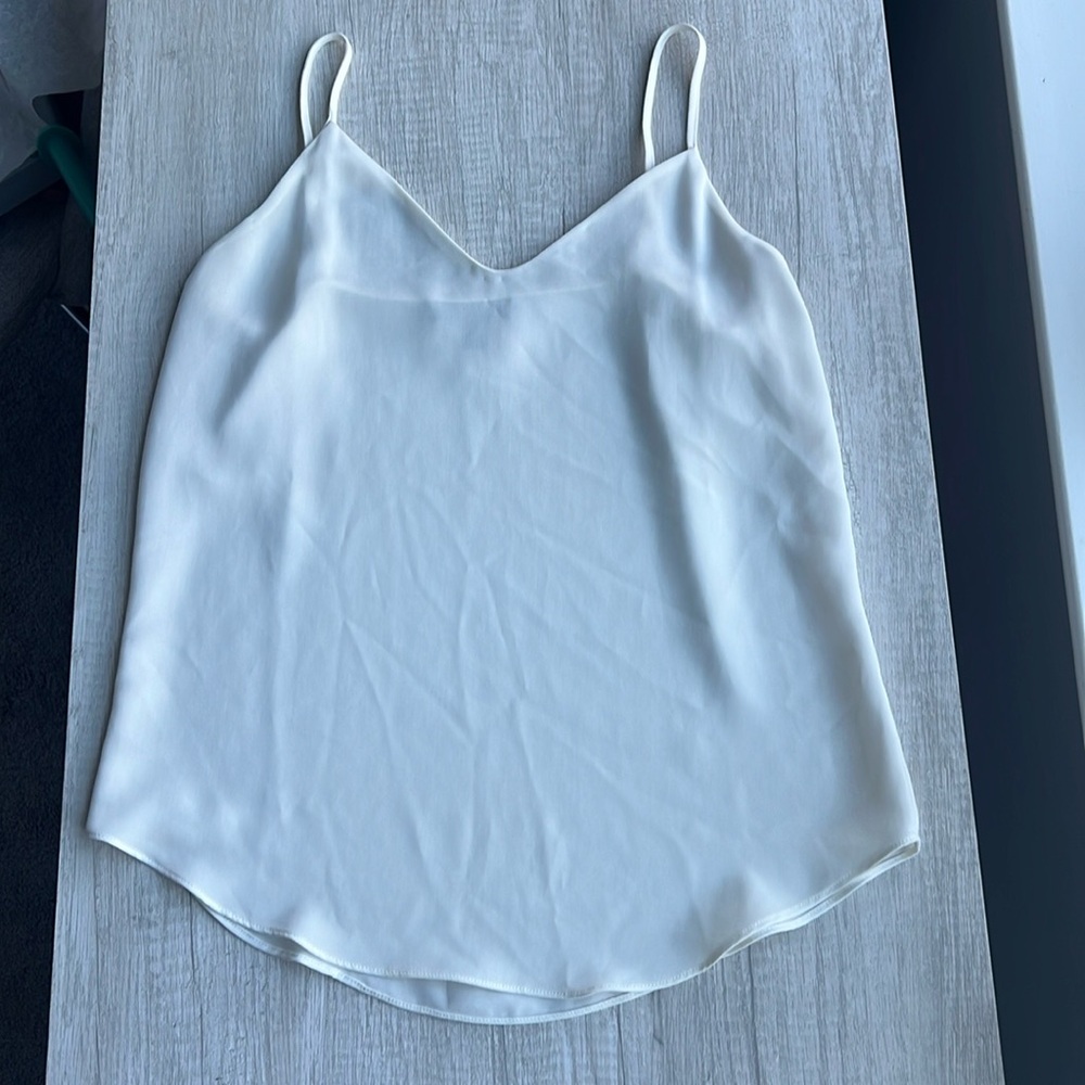 J Crew Cream Chiffon Top